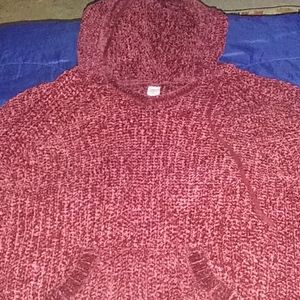 No Boundaries Red knitted hoodie